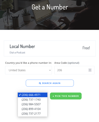 Add your dedicated number