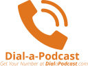 Dial-a-Podcast logo, stacked version