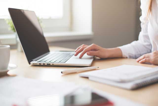 Person signing up for Dial-a-Podcast on their computer